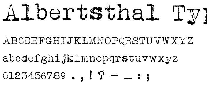 Albertsthal Typewriter font